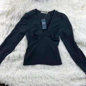 ABERCROMBIE & FITCH Black Blouse Size XXS NWT